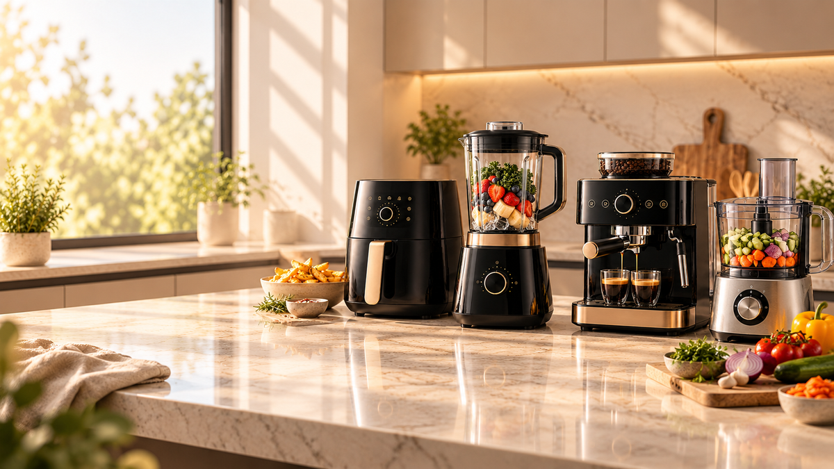 Modern kitchen with stylish appliances